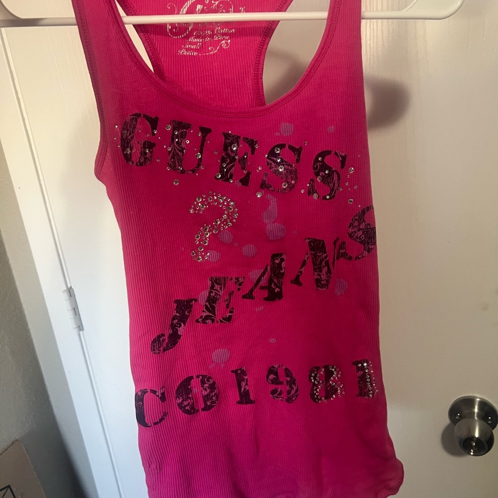 Y2K GUESS jean tank top
